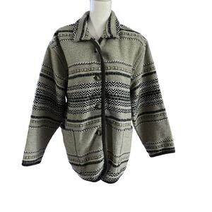 The Limited Black and Tan Patterned Utility Jacket